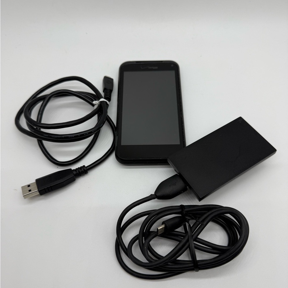 HTC Black Smartphone with Chargers